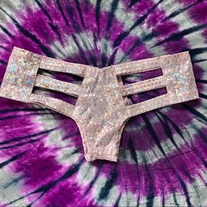 Little Black Diamond Holographic Cutout Shorts